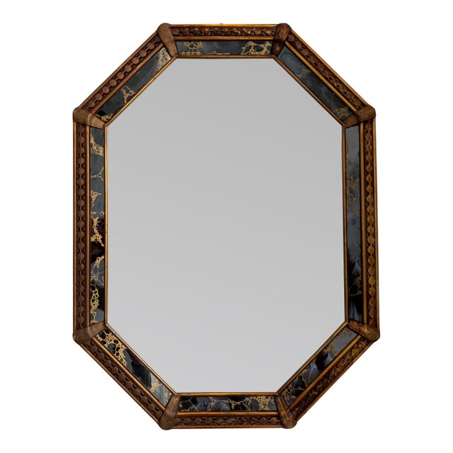 Vintage Large Octagonal Mirror For Sale