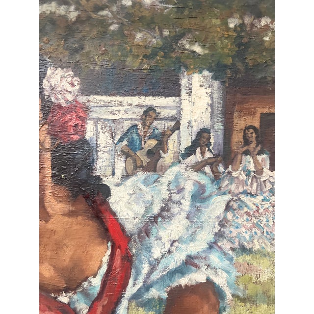 Flamenco Dancer, Oil on Canvas, 20th Century, Framed For Sale - Image 9 of 13