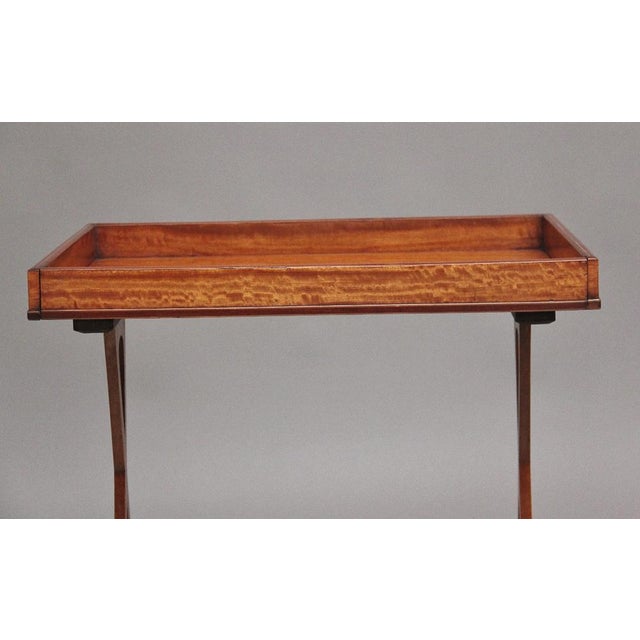 19th Century Sheraton Revival Satinwood Serving Table, 1830s For Sale - Image 9 of 14