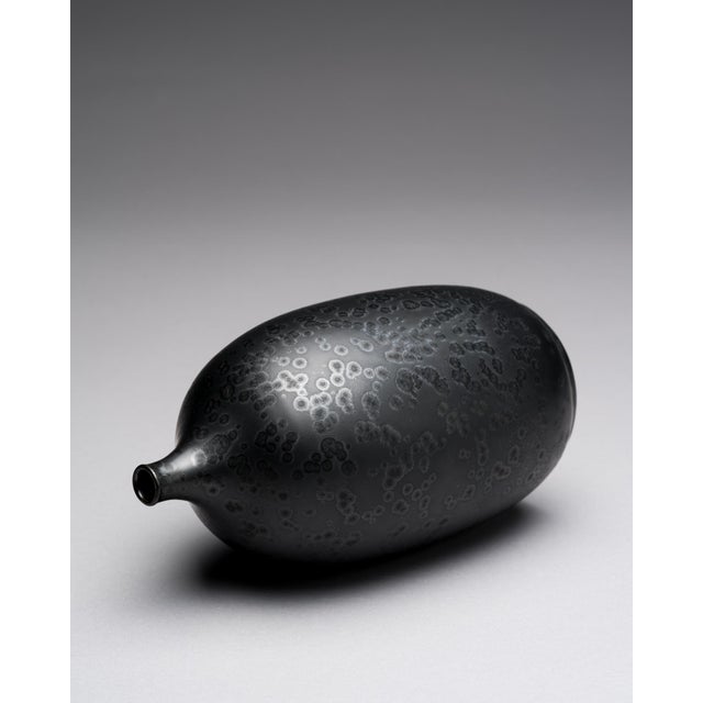 Crystalline Glaze Ceramic Vase by Karin and Walther Zander, Germany, 1977 For Sale - Image 6 of 9