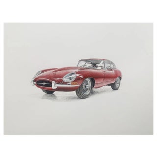 Michal Wojtysiak, Jaguar E-Type, 2023, Acrylic on Paper For Sale