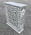 Moroccan Hand Painted Mediterranean Medicine Cabinet / Wall Shelf / White and Black Zouak For Sale - Image 3 of 7