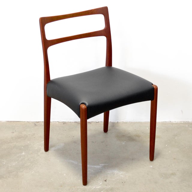 Brown Danish Teak Dining Chairs, in the Style of Johannes Andersen For Sale - Image 8 of 13