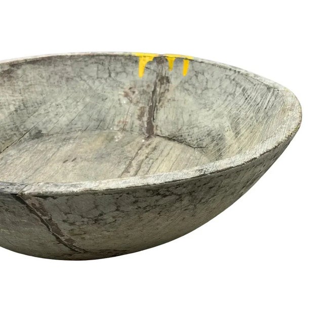 Farmhouse 1970s Vintage Wooden Parat Bowl - Medium For Sale - Image 3 of 5