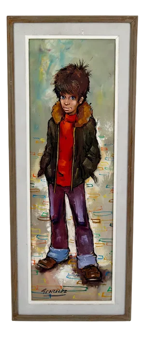 Antonio Collado Gonzalez, Little Boy, 1970s, Oil Painting on Canvas