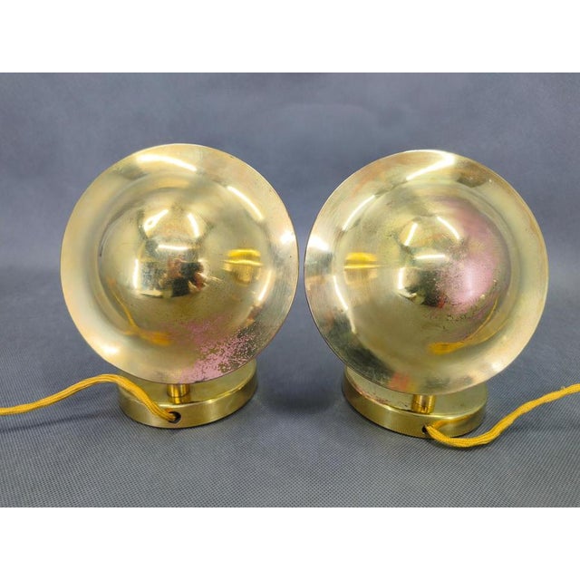 Art Deco Adjustable Brass Table Lamps, 1930s, Set of 2 For Sale - Image 4 of 9