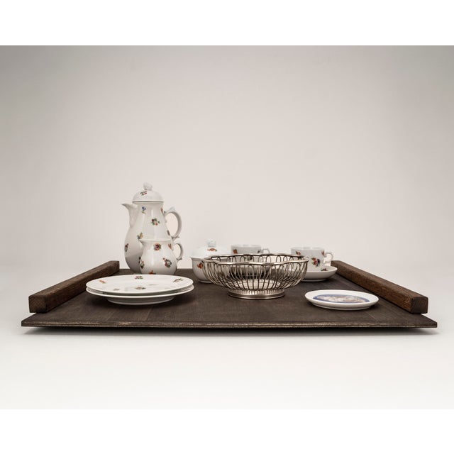 Biedermeier Tête-À-Tête for Two on Wooden Tray Streublume by Fürstenberg, 1950s, Set of 12 For Sale - Image 12 of 15