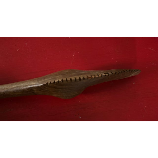 Hand-Carved Fijian "Gata" Snake War Club – 18" Sculptural Polynesian Folk Art For Sale - Image 4 of 4