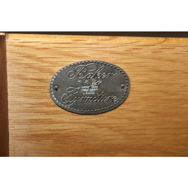 French Fantastic Baker Furniture Company Directore Jansen Style Mahogany Brass Commode For Sale - Image 3 of 12