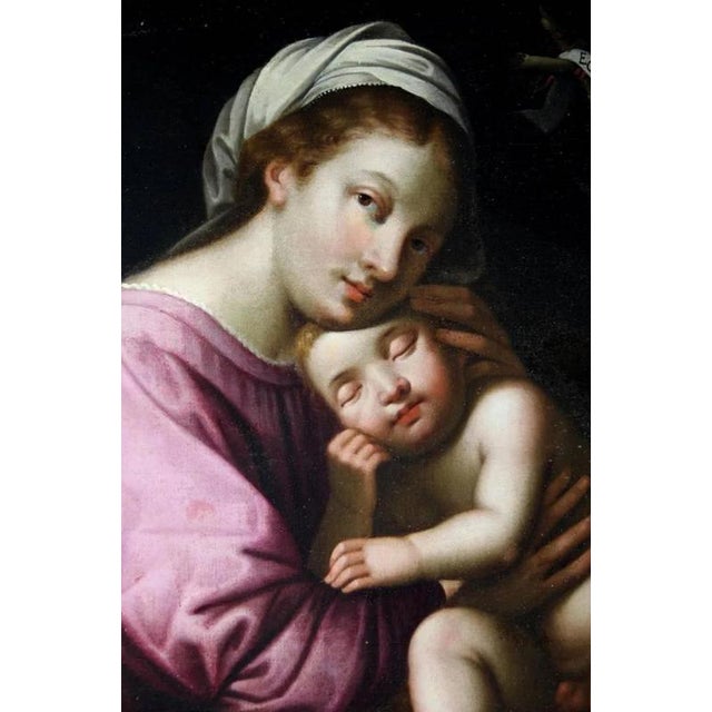 2000 - 2009 Simon Vouet, The Virgin with the Sleeping Child, Oil on Canvas For Sale - Image 5 of 7