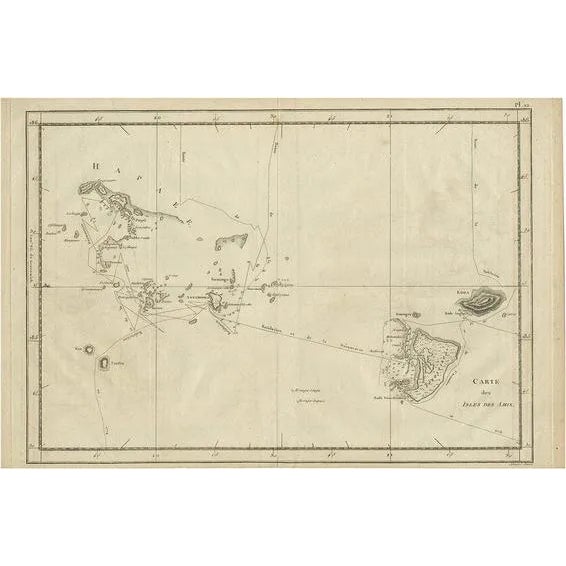 Antique Engraved Map of the Friendly Islands or Tonga, 1785 For Sale