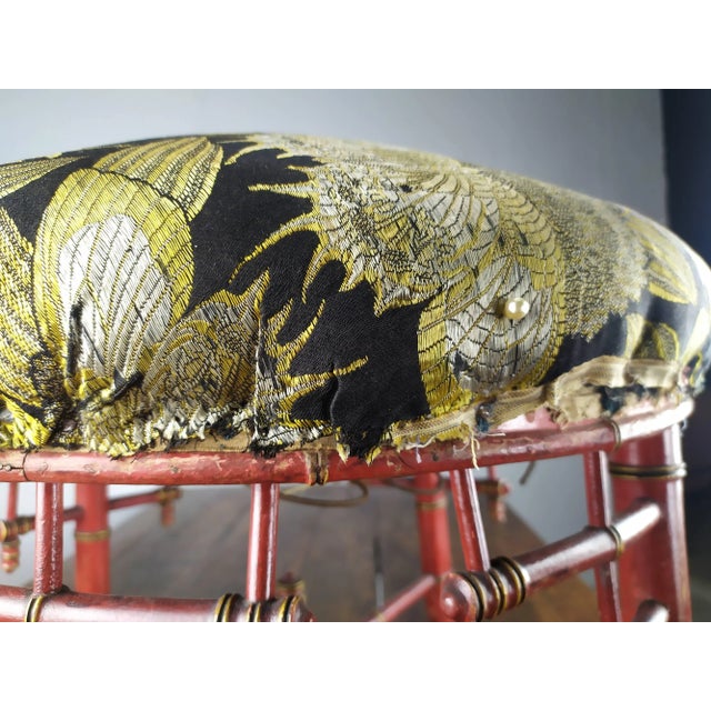 Napoleon III Bamboo Pouf For Sale - Image 6 of 17