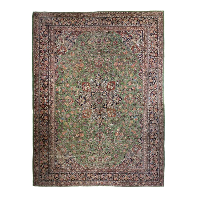 Vintage Persian Kashan Rug 9'11'' X 13'10'' For Sale