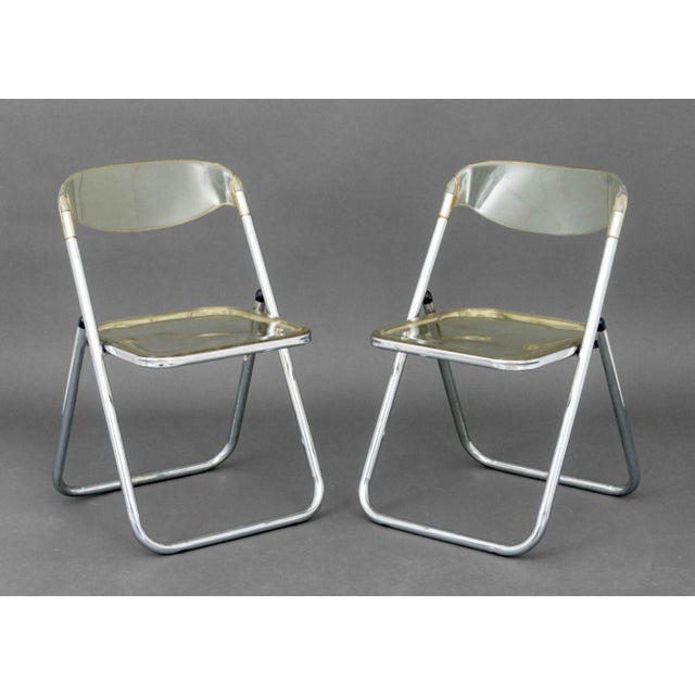 Giancarlo Piretti "Plia" Style Folding Chairs, 4 For Sale - Image 10 of 14