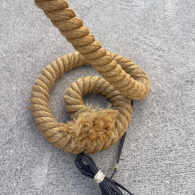Charming coiled rope table lamp.
