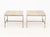 Pair of Paul McCobb (American, 1917-1969) Travertine Stone Top Steel Side Tables. 15" H x 20.25" W x 20.25" D. Provenance:...