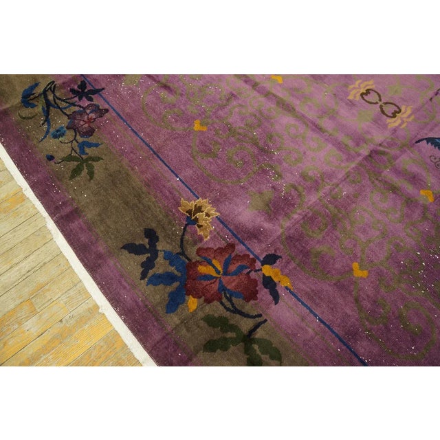Art Deco 1920s Chinese Art Deco Carpet ( 9' 9'' x 13' 8'' - 295 x 415 cm ) For Sale - Image 3 of 6