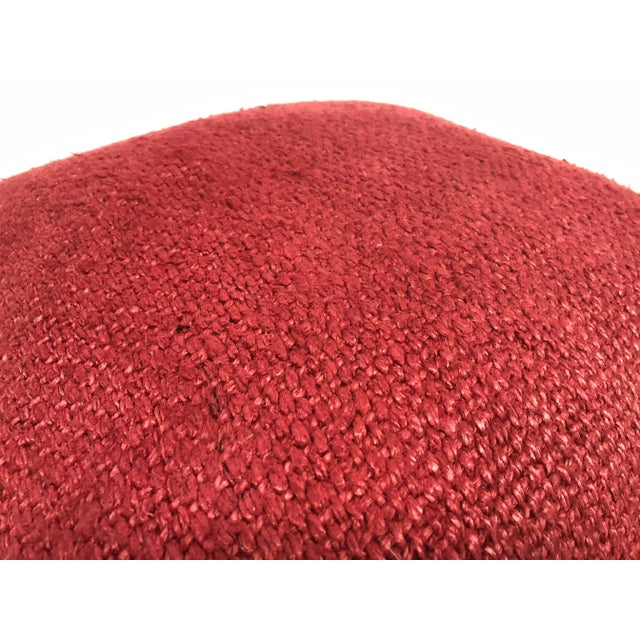 1970s Rustic Vintage Handmade Red Traditional Turkish Kilim Pillow For Sale - Image 5 of 6