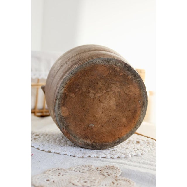 Rustic Large Glazed Stoneware Jar For Sale - Image 3 of 8