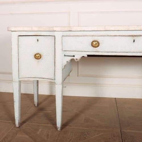 Large early 19th Century Swedish serpentine sideboard. 1820 Kneehole opening - 41.5"w Clearance - 26" This piece is...
