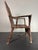Wood Art Deco Wabi Sabi Colonial Rattan and Faux Leather Oil Cloth Armchair, 1920s For Sale - Image 7 of 18