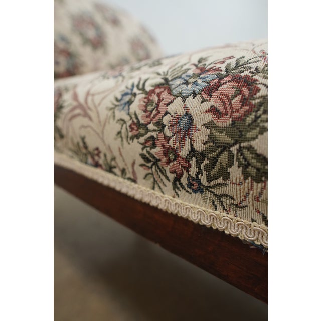Vintage Victorian-Style Upholstered Chaise Lounge For Sale - Image 11 of 15