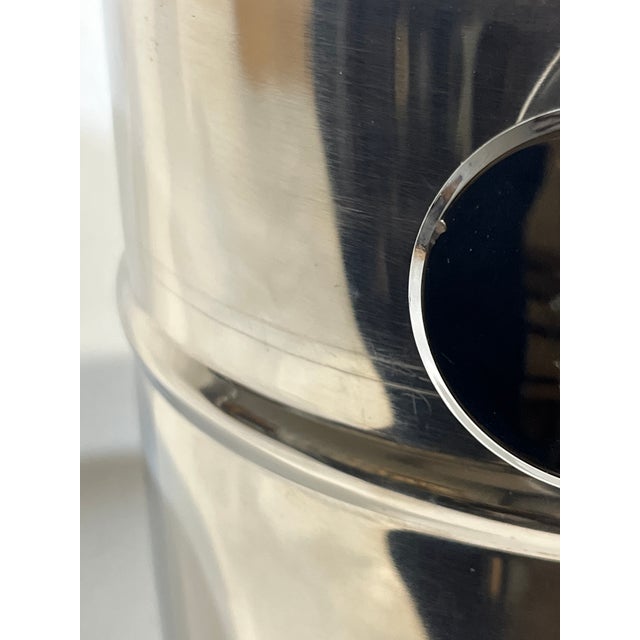 Vintage Stainless Steel Champagne Ice Bucket on Stand – Hollywood Regency Barware For Sale - Image 15 of 17