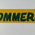 American Vintage Yellow Hand Written Wood "Commercial" Sign For Sale - Image 3 of 6