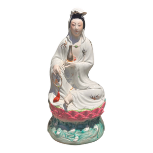 Mid 20th Century Chinese Porcelain Statue in Repose