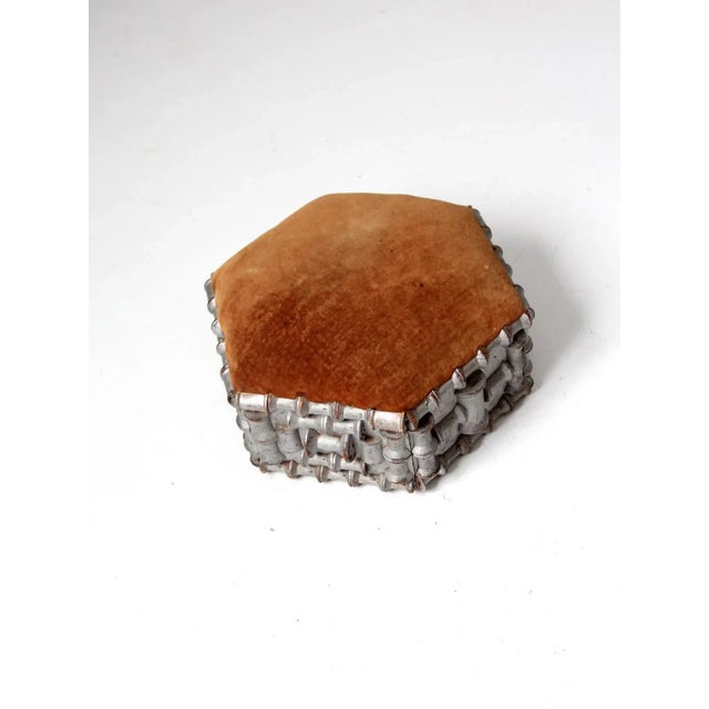 Antique Spool Art Footstool For Sale - Image 9 of 13