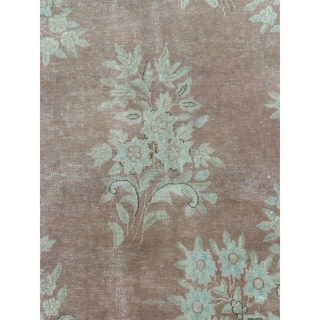 9ft 10in × 12ft 6in Kirman Design Hand-Knotted Wool Area Rug For Sale - Image 9 of 12