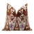 Earth & Sky Ikat Velvet Throw Pillow 20x20 | Handmade Designer Accent Cushion For Sale