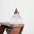 A vintage bell shaped glass prismatic pendant light shade which looks great both lit and unlit. The light has retained its...