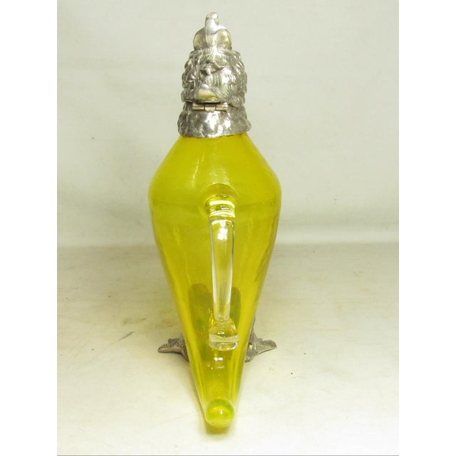 English Country Home Antique English Cockatoo Decanter For Sale - Image 4 of 18