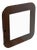Postmodern Italian Square Mirror with Dark Brown Lacquered Frame, 1980s For Sale