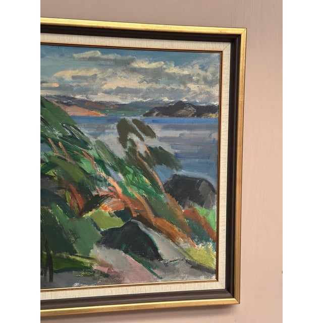 Mid 20th Century Swedish School, Rocky Shoreline, 1950s, Oil on Canvas, Framed For Sale - Image 5 of 18