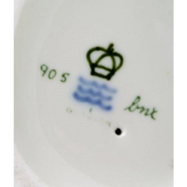 Ceramic Vintage Porcelain Young Boy Figurine in Overglaze from Royal Copenhagen For Sale - Image 7 of 8