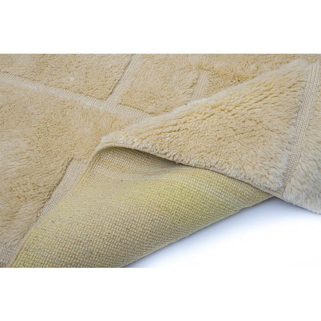 Minimalist Hand-Knotted Moroccan Wool Rug | 9'9" X 5'8" | One of a Kind For Sale - Image 4 of 8