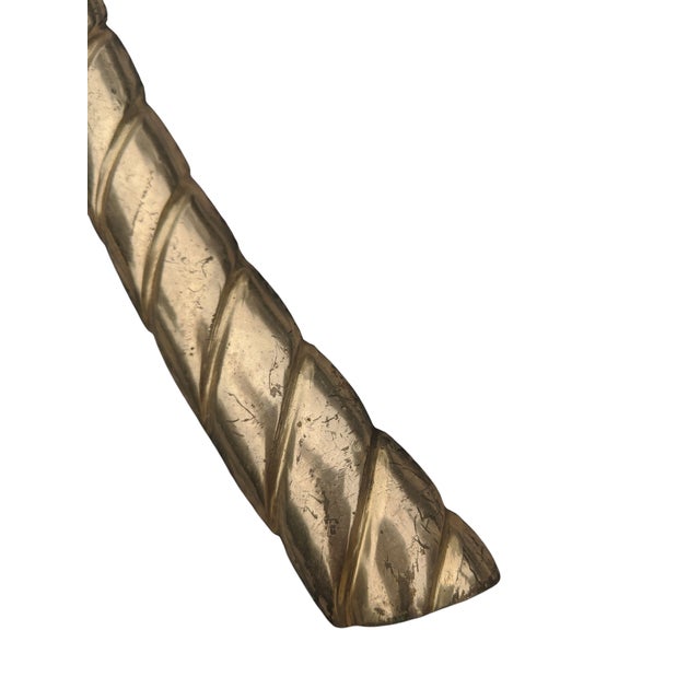 Vintage Decorative Brass Bow Wall Hangings- A Pair For Sale - Image 10 of 10