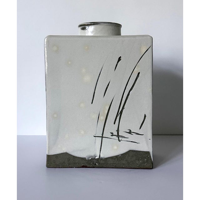 Korean Contemporary Buncheong Square Form Vase by Sung Jae Choi For Sale - Image 4 of 12