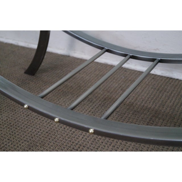 Metal Design Institute of America Brushed Metal Console For Sale - Image 7 of 10