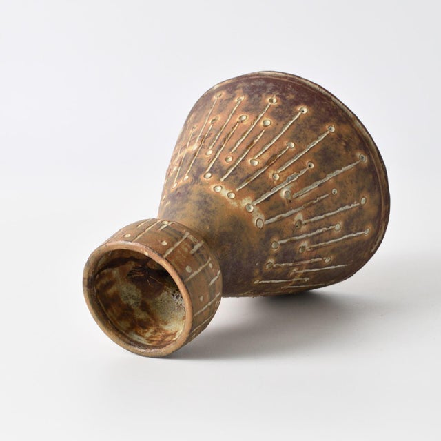 Ceramic German Studio Pottery Candleholder from Margarethenhöhe, 1960s For Sale - Image 7 of 8