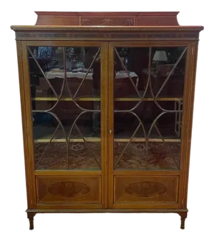 English Marquetry Display Case from Maple & Compagnie Londres
