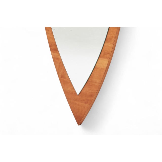 Mid-Century Modern Mid 20th Century Teardrop Mid Century Wall Mirror in Teak For Sale - Image 3 of 3
