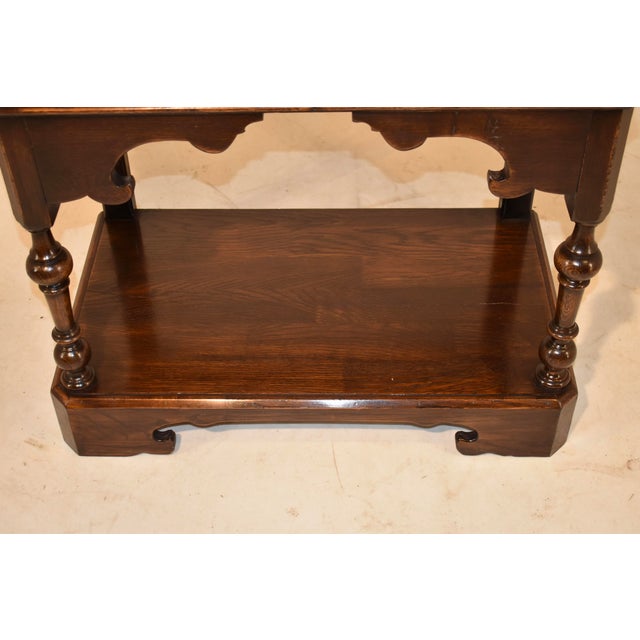 19th Century English Oak Console or Side Table For Sale - Image 11 of 11