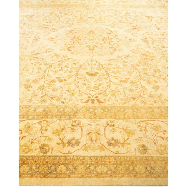 Solo Rugs Mogul, One-of-a-Kind Hand-Knotted Area Rug - Ivory, 10' 2" x 13' 7" For Sale - Image 4 of 8