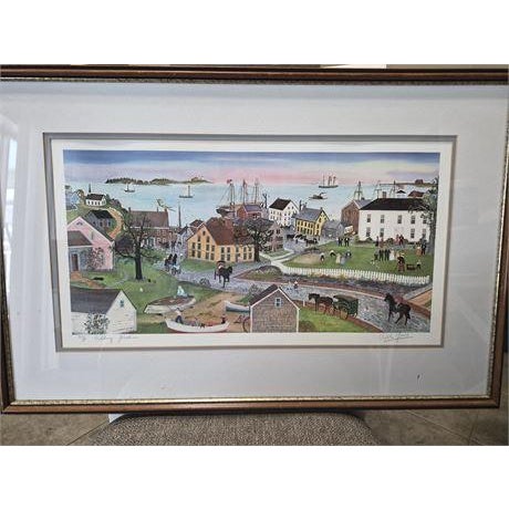 Folk Art Will Moses Signed Print "Wedding Picture"`~ 363/500 For Sale - Image 3 of 6