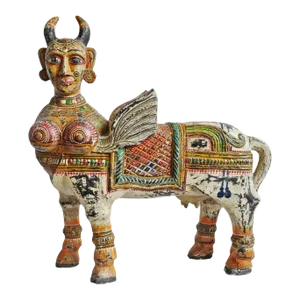 Early 20th Century India Nandi Shiva Bull Figure
