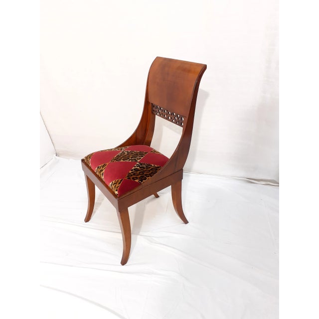 Wood Late 20th Century Vintage Upholstered Chair For Sale - Image 7 of 7