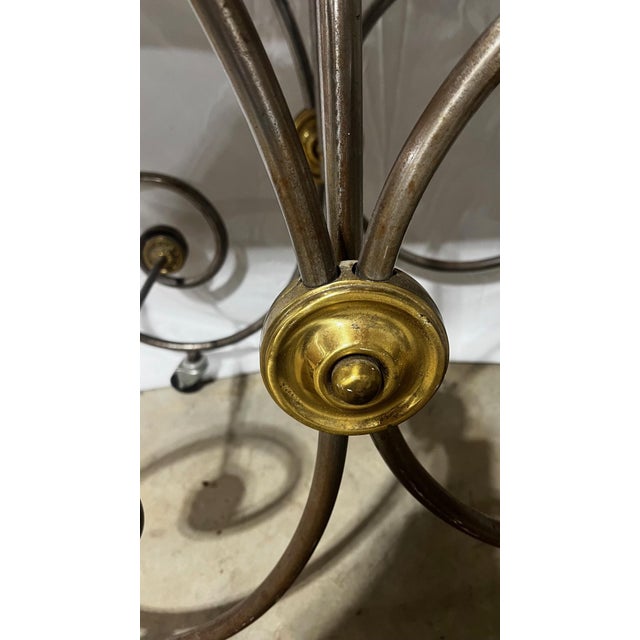 1950s Mid-Century Reproduction French Patisserie Marble Top Table For Sale - Image 5 of 9